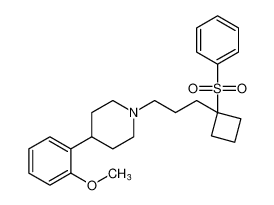 4-(2-methoxyphenyl)-1-(3-(1-(phenylsulfonyl)cyclobutyl)propyl)piperidine_794530-59-9