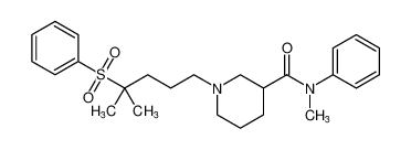 N-methyl-1-(4-methyl-4-(phenylsulfonyl)pentyl)-N-phenylpiperidine-3-carboxamide_794532-36-8