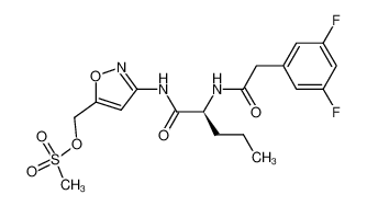 methanesulfonic acid 3-{2-[2-(3,5-difluoro-phenyl)-acetylamino]-pentanoylamino}-isoxazol-5-ylmethyl ester_794565-41-6