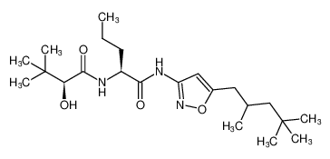 (2S)-2-((S)-2-hydroxy-3,3-dimethylbutanamido)-N-(5-(2,4,4-trimethylpentyl)isoxazol-3-yl)pentanamide_794565-75-6