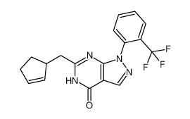 6-(cyclopent-2-en-1-ylmethyl)-1-(2-(trifluoromethyl)phenyl)-1,5-dihydro-4H-pyrazolo[3,4-d]pyrimidin-4-one_794568-63-1