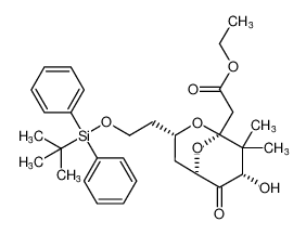 ethyl 2-((1R,3S,5R,7S)-3-(2-((tert-butyldiphenylsilyl)oxy)ethyl)-7-hydroxy-8,8-dimethyl-6-oxo-2,9-dioxabicyclo[3.3.1]nonan-1-yl)acetate_794587-17-0
