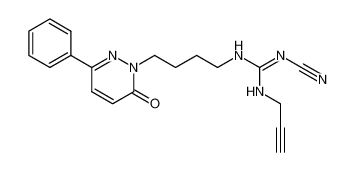 (Z)-2-cyano-1-(4-(6-oxo-3-phenylpyridazin-1(6H)-yl)butyl)-3-(prop-2-yn-1-yl)guanidine_79460-47-2