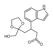 {2-[2-(1H-Indol-4-yl)-3-nitro-propyl]-[1,3]dioxolan-2-yl}-methanol_79477-38-6