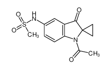 N-(1'-acetyl-3'-oxospiro[cyclopropane-1,2'-indole]-5'-yl)methanesulfonamide_79479-98-4