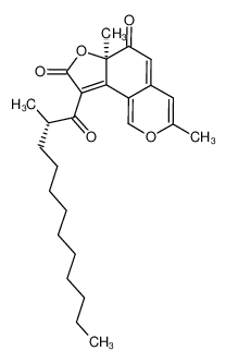 (R)-3,6a-dimethyl-9-((S)-2-methyldodecanoyl)-6H-furo[2,3-h]isochromene-6,8(6aH)-dione_79495-63-9
