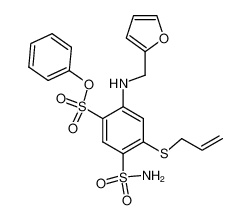 N-(2-furylmethyl)-4-allylmercapto-5-sulfamoyl-orthanilic acid phenyl ester_79505-74-1