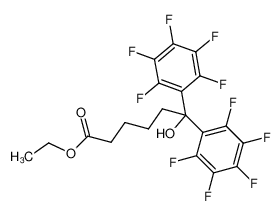6-Hydroxy-6,6-bis-pentafluorophenyl-hexanoic acid ethyl ester_79506-01-7