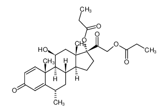 11β-hydroxy-6α-methyl-17α,21-dipropanoyloxy-1,4-pregnadiene-3,20-dione_79512-62-2