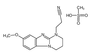 methanesulfonic acid,3-(8-methoxy-3,4-dihydro-2H-pyrimido[1,2-a]benzimidazol-1-yl)propanenitrile_79513-54-5