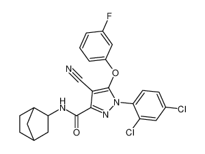 N-(bicyclo[2.2.1]heptan-2-yl)-4-cyano-1-(2,4-dichlorophenyl)-5-(3-fluorophenoxy)-1H-pyrazole-3-carboxamide_795302-68-0