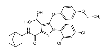N-(bicyclo[2.2.1]heptan-2-yl)-1-(2,4-dichlorophenyl)-5-(4-ethoxyphenoxy)-4-(1-hydroxyethyl)-1H-pyrazole-3-carboxamide_795304-05-1