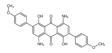 4,8-diamino-1,5-dihydroxy-2,6-bis(4-methoxyphenyl)anthracene-9,10-dione_79542-42-0