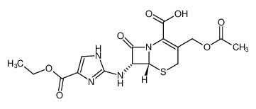 (6R,7R)-3-(acetoxymethyl)-7-((4-(ethoxycarbonyl)-1H-imidazol-2-yl)amino)-8-oxo-5-thia-1-azabicyclo[4.2.0]oct-2-ene-2-carboxylic acid_79544-54-0