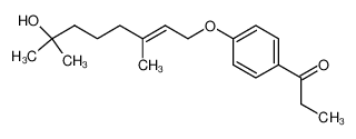 1-[4-((E)-7-Hydroxy-3,7-dimethyl-oct-2-enyloxy)-phenyl]-propan-1-one_79550-36-0