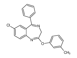 3H-1,4-Benzodiazepine, 7-chloro-2-(3-methylphenoxy)-5-phenyl-_79555-21-8
