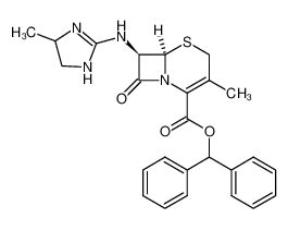 (6R,7R)-3-Methyl-7-(4-methyl-4,5-dihydro-1H-imidazol-2-ylamino)-8-oxo-5-thia-1-aza-bicyclo[4.2.0]oct-2-ene-2-carboxylic acid benzhydryl ester_79556-83-5