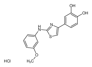 4-(3,4-Dihydroxyphenyl)-2-(m-methoxyphenylamino)thiazole hydrochloride_79571-64-5
