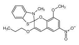 8'-methoxy-3-methyl-6'-nitro-3'-propoxy-3H-spiro[benzo[d]thiazole-2,2'-chromene]_79573-98-1