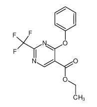 4-phenoxy-2-trifluoromethyl-pyrimidine-5-carboxylic acid ethyl ester_796-80-5