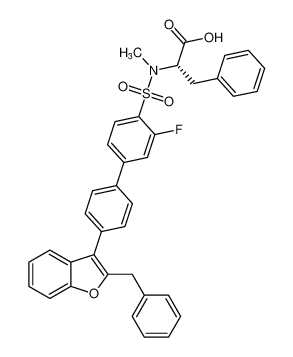 L-Phenylalanine,N-[[3-fluoro-4'-[2-(phenylmethyl)-3-benzofuranyl][1,1'-biphenyl]-4-yl]sulfonyl]-N-methyl-_796033-16-4