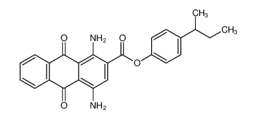 4-(sec-butyl)phenyl 1,4-diamino-9,10-dioxo-9,10-dihydroanthracene-2-carboxylate_79610-05-2