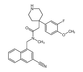 N-((3-cyanonaphthalen-1-yl)methyl)-2-(4-(3-fluoro-4-methoxyphenyl)piperidin-4-yl)-N-methylacetamide_796111-19-8