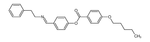 4-Pentyloxy-benzoic acid 4-[(E)-phenethylimino-methyl]-phenyl ester_79612-77-4