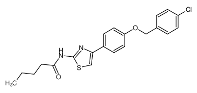 Pentanoic acid {4-[4-(4-chloro-benzyloxy)-phenyl]-thiazol-2-yl}-amide_79615-48-8