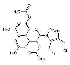 4-chloromethyl-5-iodomethyl-1-(2,3,4,6-tetra-O-acetyl-β-D-galactopyranosyl)-1,2,3-triazole_79635-41-9