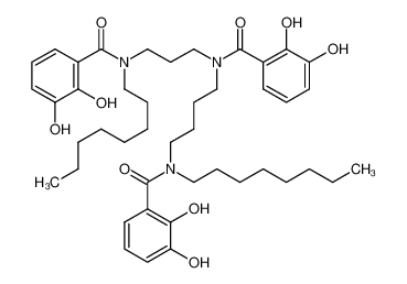 N1,N10-di-n-octyl-N1,N5,N10-tris(2,3-dihydroxybenzoyl)-1,5,10-triazadecane_79664-34-9