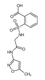 2-{[(5-Methyl-isoxazol-3-ylcarbamoyl)-methyl]-sulfamoyl}-benzoic acid_79672-24-5