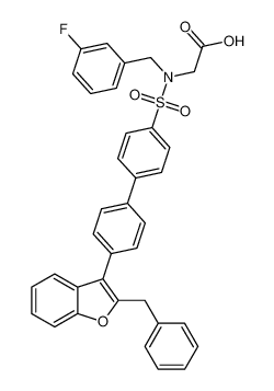 Glycine,N-[(3-fluorophenyl)methyl]-N-[[4'-[2-(phenylmethyl)-3-benzofuranyl][1,1'-biphenyl]-4-yl]sulfonyl]-_796739-18-9