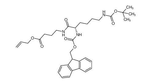 allyl (S)-4-(2-((((9H-fluoren-9-yl)methoxy)carbonyl)amino)-6-((tert-butoxycarbonyl)amino)hexanamido)butanoate_796848-61-8