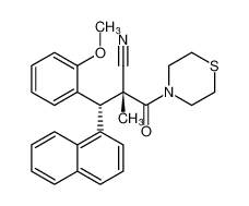 rel-(2R,3R)-3-(2-methoxyphenyl)-2-methyl-3-(naphthalen-1-yl)-2-(thiomorpholine-4-carbonyl)propanenitrile_796854-91-6
