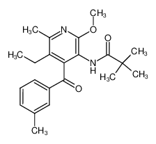 N-[4-(3-methylbenzoyl)-5-ethyl-2-methoxy-6-methylpyridin-3-yl]-2,2-dimethylpropanamide_796863-51-9