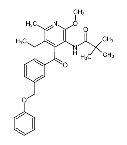 N-[5-ethyl-2-methoxy-6-methyl-4-(3-phenoxymethylbenzoyl)pyridin-3-yl]-2,2-dimethylpropionamide_796864-39-6