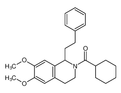 cyclohexyl(6,7-dimethoxy-1-phenethyl-3,4-dihydroisoquinolin-2(1H)-yl)methanone_796868-31-0