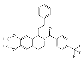 (6,7-dimethoxy-1-phenethyl-3,4-dihydroisoquinolin-2(1H)-yl)(4-(trifluoromethyl)phenyl)methanone_796868-43-4