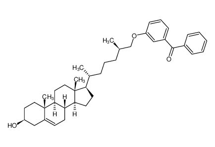 (3-(((2R,6R)-6-((3S,8S,9S,10R,13R,14S,17R)-3-hydroxy-10,13-dimethyl-2,3,4,7,8,9,10,11,12,13,14,15,16,17-tetradecahydro-1H-cyclopenta[a]phenanthren-17-yl)-2-methylheptyl)oxy)phenyl)(phenyl)methanone_796878-96-1
