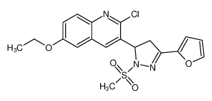 2-chloro-6-ethoxy-3-(3-(furan-2-yl)-1-(methylsulfonyl)-4,5-dihydro-1H-pyrazol-5-yl)quinoline_796880-97-2