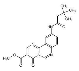 methyl 4-oxo-10-(3,3-dimethylbutyramido)-4H-pyrimido[1,2-c]quinazoline-3-carboxylate_79690-42-9