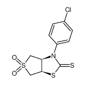 rac-(3aR,6aR)-3-(4-chlorophenyl)tetrahydrothieno[3,4-d]thiazole-2(3H)-thione 5,5-dioxide_79691-53-5
