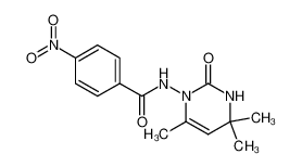 4-Nitro-N-(4,4,6-trimethyl-2-oxo-3,4-dihydro-2H-pyrimidin-1-yl)-benzamide_79696-31-4