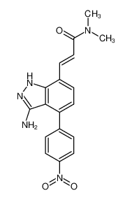 (2E)-3-[3-amino-4-(4-nitrophenyl)-1H-indazol-7-yl]-N,N-dimethylacrylamide_796968-91-7