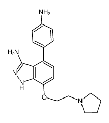 4-(4-aminophenyl)-7-[2-(1-pyrrolidinyl)ethoxy]-1H-indazol-3-amine_796969-64-7