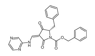 benzyl (S,Z)-2-benzyl-3,5-dioxo-4-((pyrazin-2-ylamino)methylene)pyrrolidine-1-carboxylate_796974-39-5