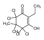 2-ethyl-4,4,6,6-tetrachloro-5,5-dimethyl-1,3-cyclohexanedione_79699-89-1