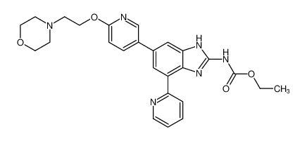 ethyl (6-(6-(2-morpholinoethoxy)pyridin-3-yl)-4-(pyridin-2-yl)-1H-benzo[d]imidazol-2-yl)carbamate_797046-01-6