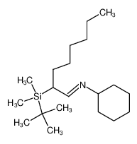 [2-(tert-Butyl-dimethyl-silanyl)-oct-(E)-ylidene]-cyclohexyl-amine_79705-10-5